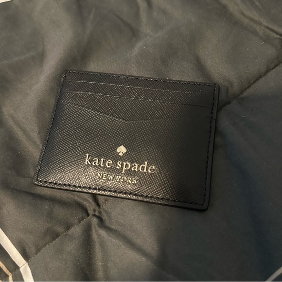 Kate Spade Black Leather Card Holder - Picture 1 of 4